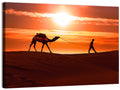 Man Leading Camel at Dusk Wall Art