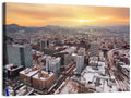 Sapporo Station Skyline at Golden Hour Wall Art