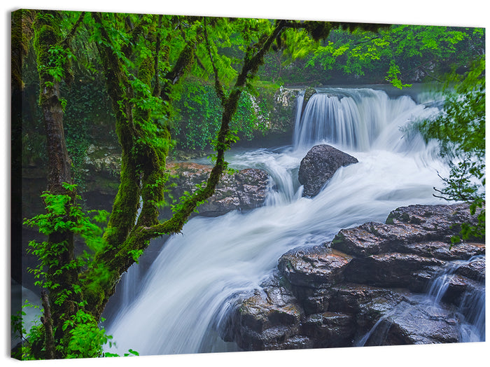 Gachedili Canyon Waterfall Wall Art as a canvas print