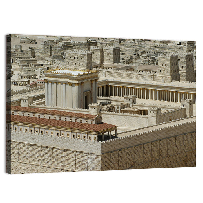 Holyland Model Second Temple Wall Art as a canvas print