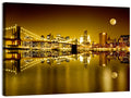 Brooklyn Bridge Moonlit Reflection Wall Art