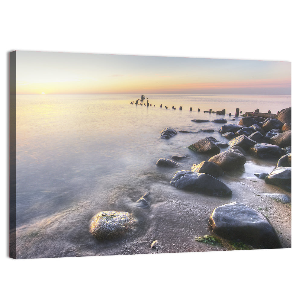 Michigan Shoreline Pilings Wall Art