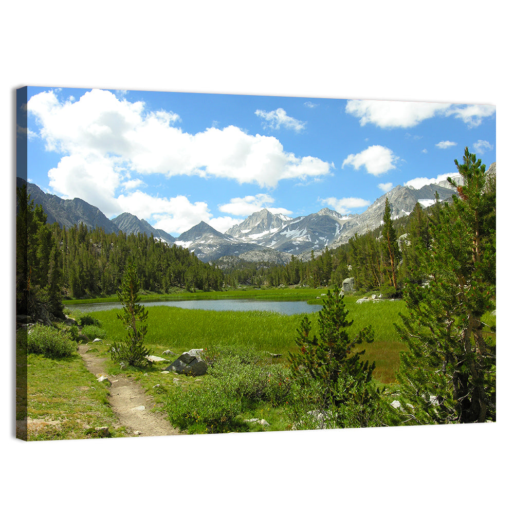 Sierra Nevada Trail to Snow Capped Peaks Wall Art