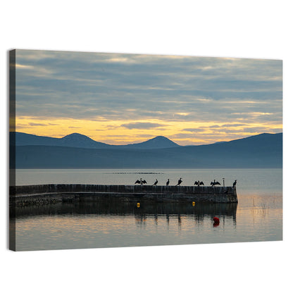Lake Vrana Pier at Sunset Wall Art