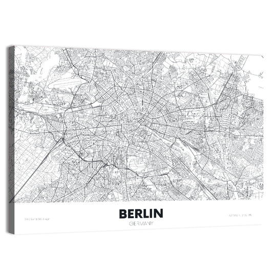 Berlin City Map Wall Art