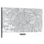 Paris Aerial Map Wall Art
