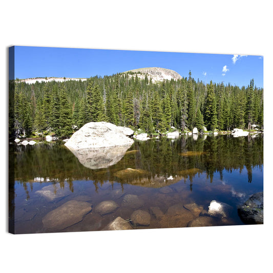 Colorado Forest Lake Reflection Wall Art