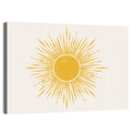 Golden Sunburst Boho Minimalist Wall Art