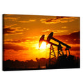 Sunset Oil Pump Jacks Wall Art