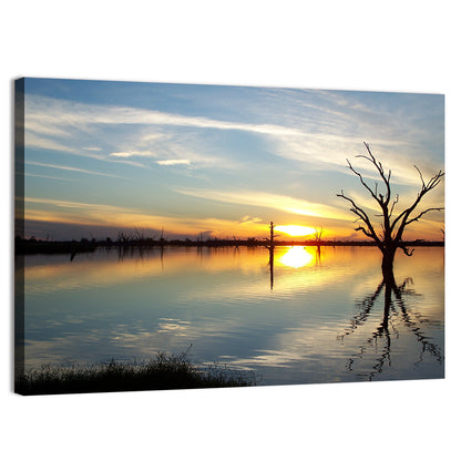 Murray River Sunset Reflection Wall Art