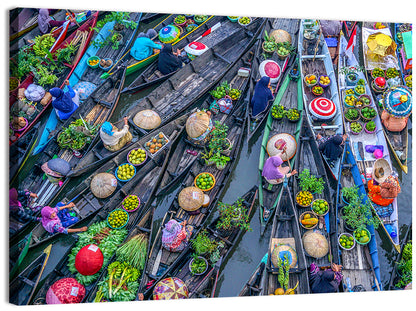Birds-eye Floating Market Wall Art