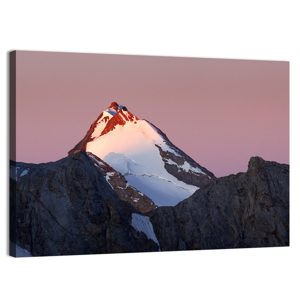 Mount Chimtarga Alpenglow Wall Art, canvas print, landscape