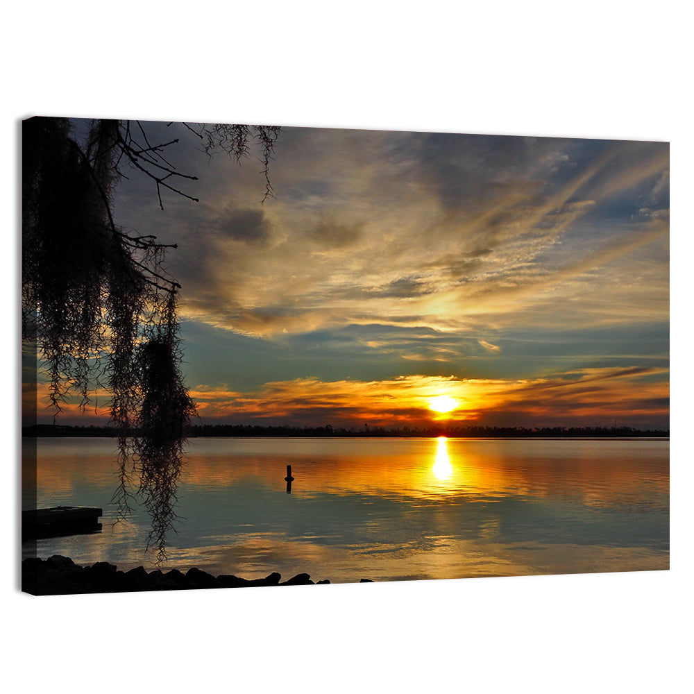 Lake Seminole Sunset Reflection Wall Art