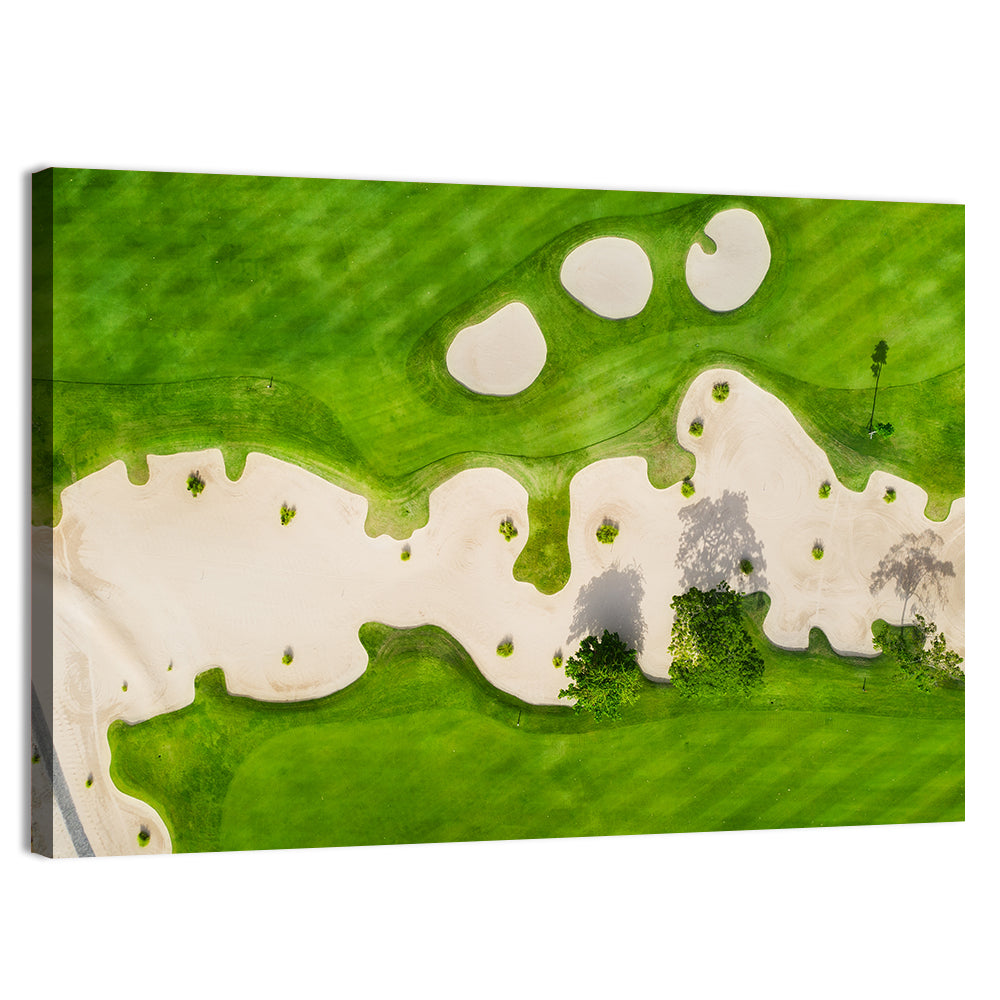 Aerial Golf Course Landscape Wall Art