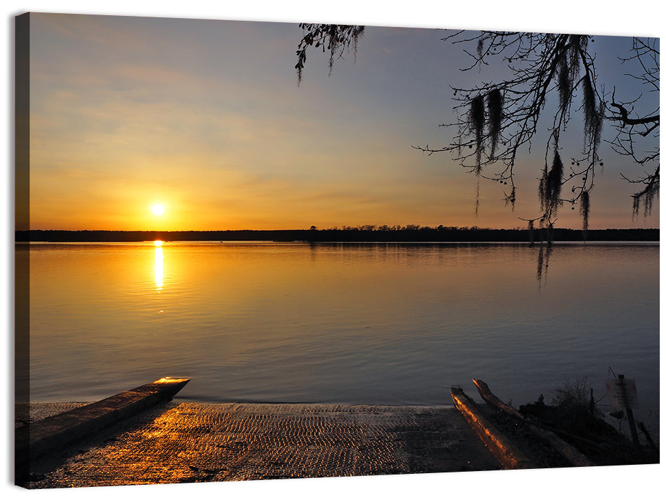 Lake Conroe Sunset Reflection Wall Art