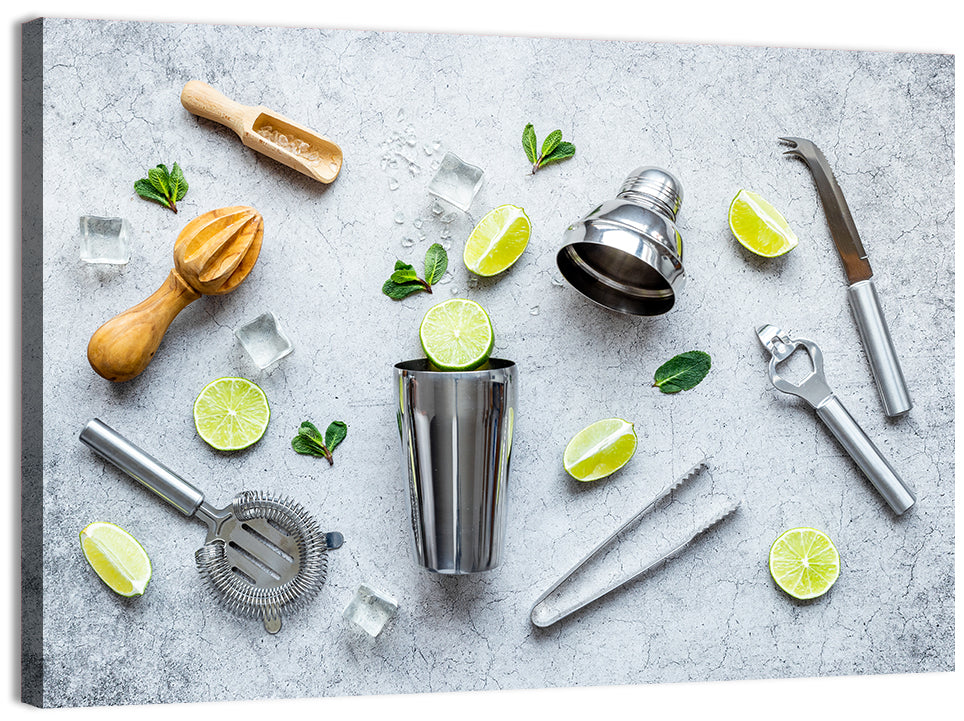 Mojito Bar Utensils Wall Art