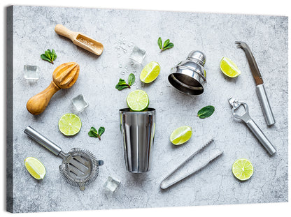 Mojito Bar Utensils Wall Art