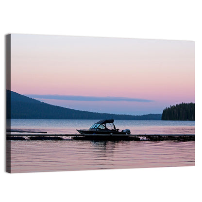 Odell Lake Dock at Twilight Wall Art