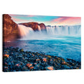 Goðafoss Waterfall at Sunset Wall Art