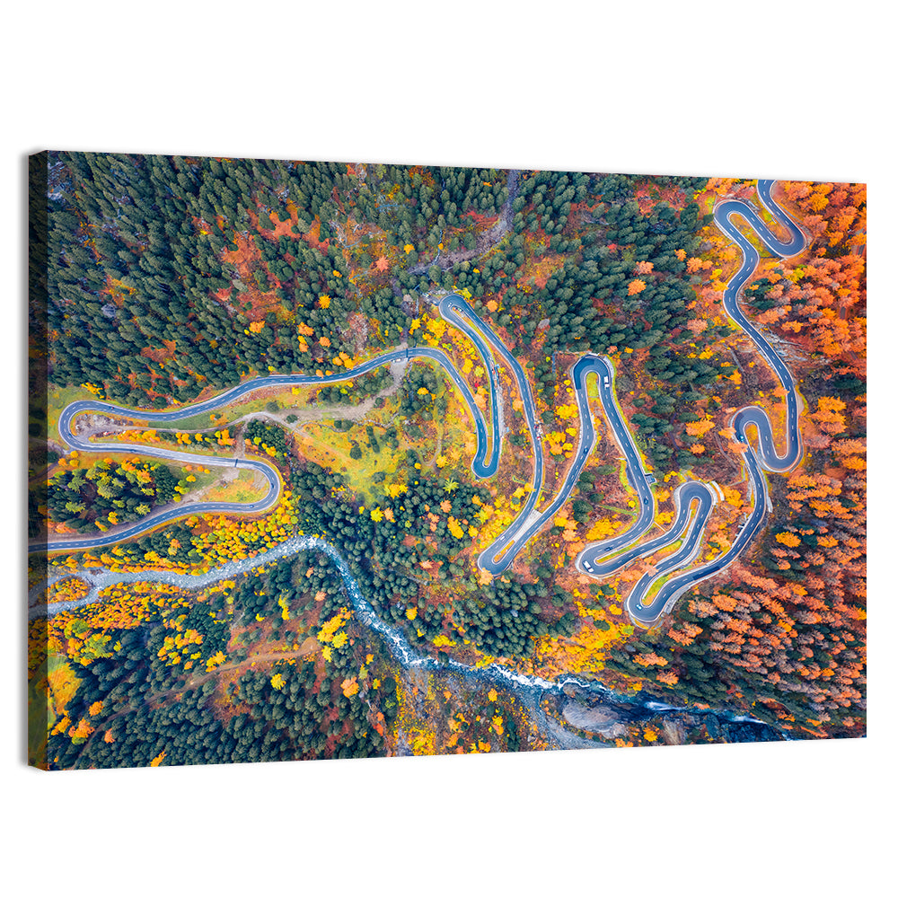 Maloya Pass Aerial View Wall Art, canvas print, landscape