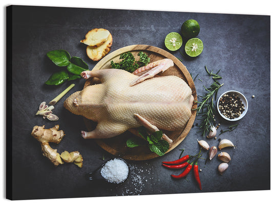 Raw Duck with Herbs and Limes Wall Art