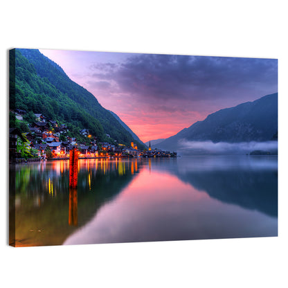 Hallstatt Mountain Village Wall Art