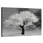 Monochrome Cherry Tree in Winter Wall Art