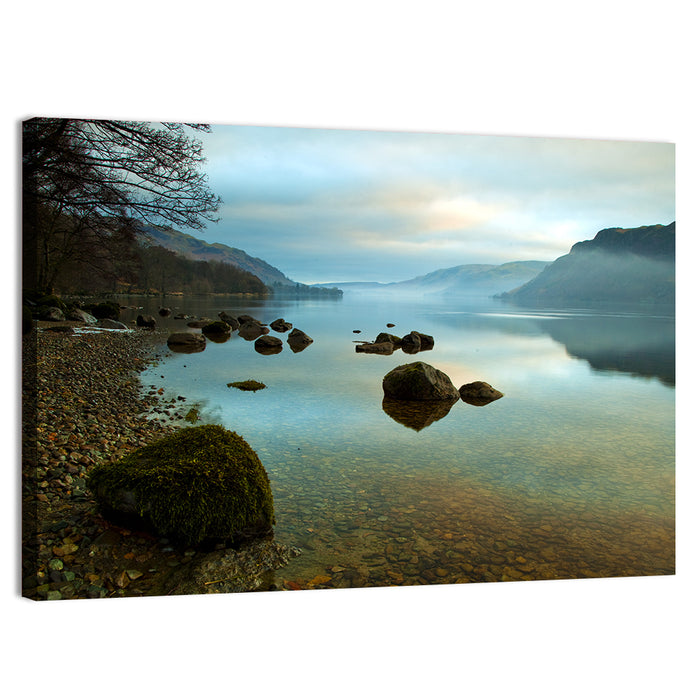 Ullswater Misty Morning Wall Art as a canvas print