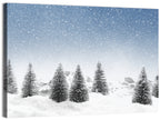 Winter Pine Trees Landscape Wall Art