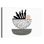 Palm Leaf with Stacked Bowls Wall Art