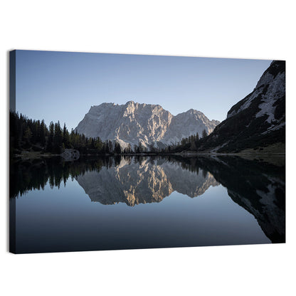 Zugspitze from Lake Seebensee Wall Art