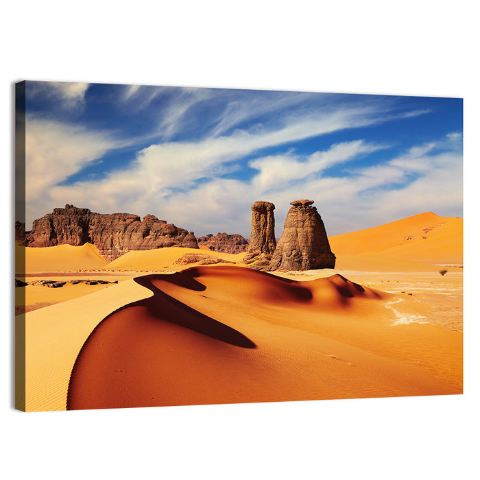 Tadrart Rouge Sand Dunes Wall Art as a canvas print
