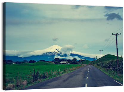 Empty Road to Mount Taranaki Wall Art