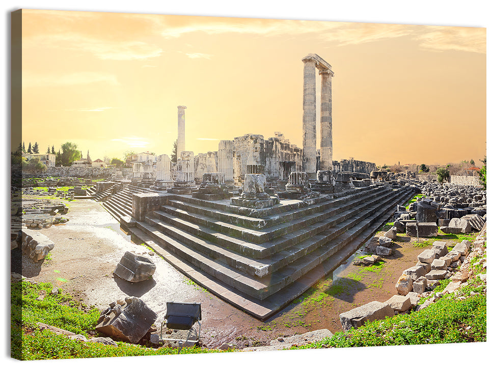 Temple of Apollo at Didyma at Golden Hour Wall Art, canvas print, landscape