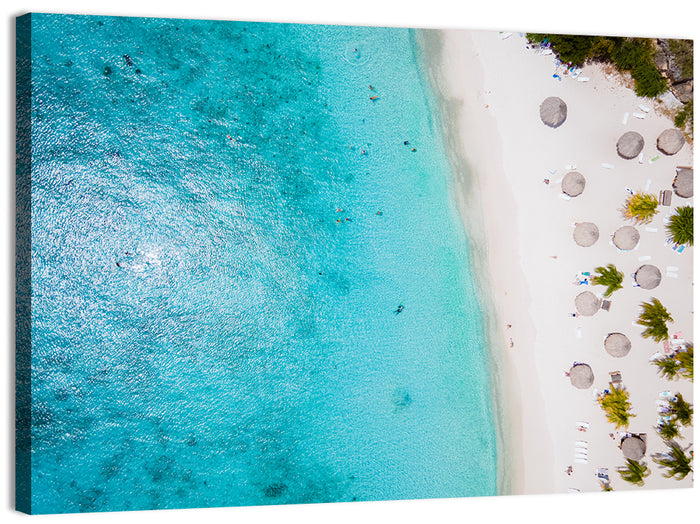 Cas Abou Aerial Shoreline Wall Art as a canvas print