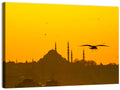Süleymaniye Mosque Golden Hour Silhouette Wall Art