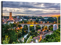 Zähringen Bridge at Twilight, Fribourg Wall Art