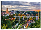 Zähringen Bridge at Twilight, Fribourg Wall Art