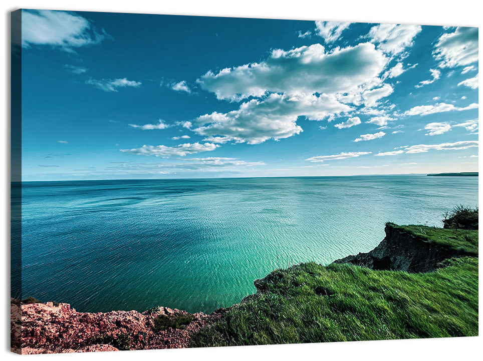 Coastal Cliffs Above a Turquoise Sea Wall Art