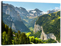 Lauterbrunnen Valley Waterfall View Wall Art
