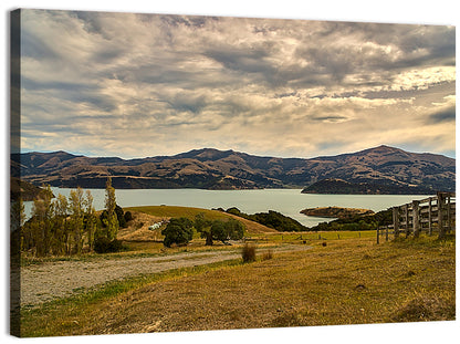 Akaroa Lake Gravel Path View Wall Art