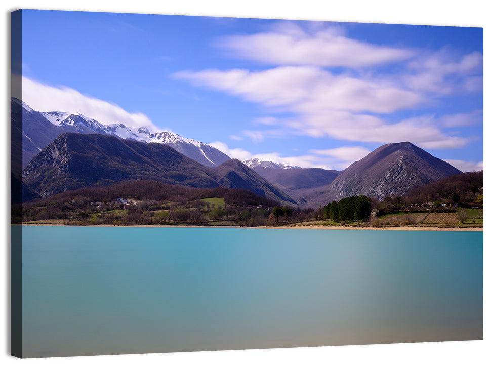 Castel San Vincenzo Lake Wall Art, canvas print, landscape