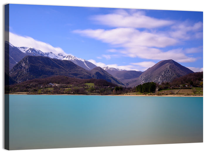 Castel San Vincenzo Lake Wall Art as a canvas print