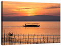 Albufera Sunrise Boat Silhouette Wall Art