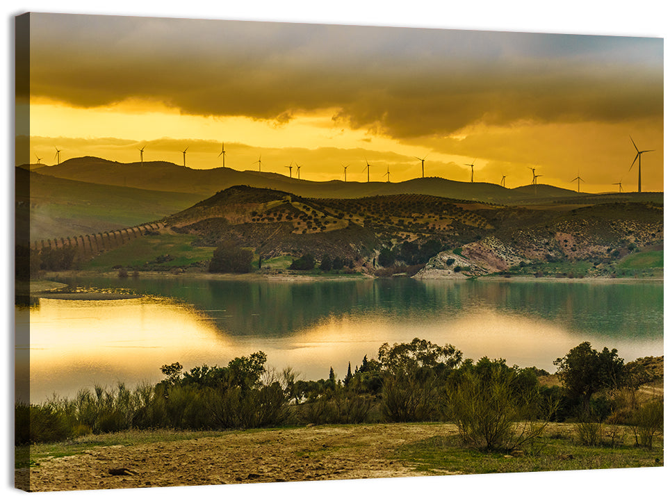 Andalucia Wind Farm at Golden Hour Wall Art