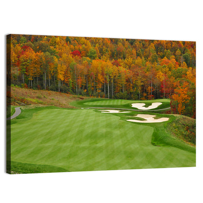 North Carolina Autumn Golf Course Wall Art