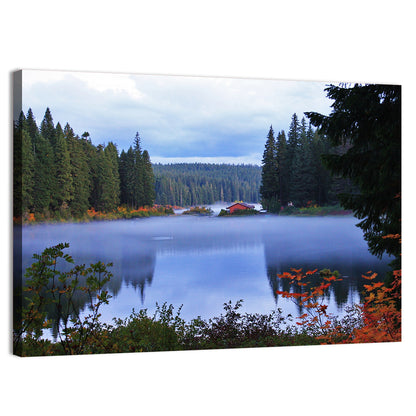 Lynn County Lake Cabin Reflection Wall Art
