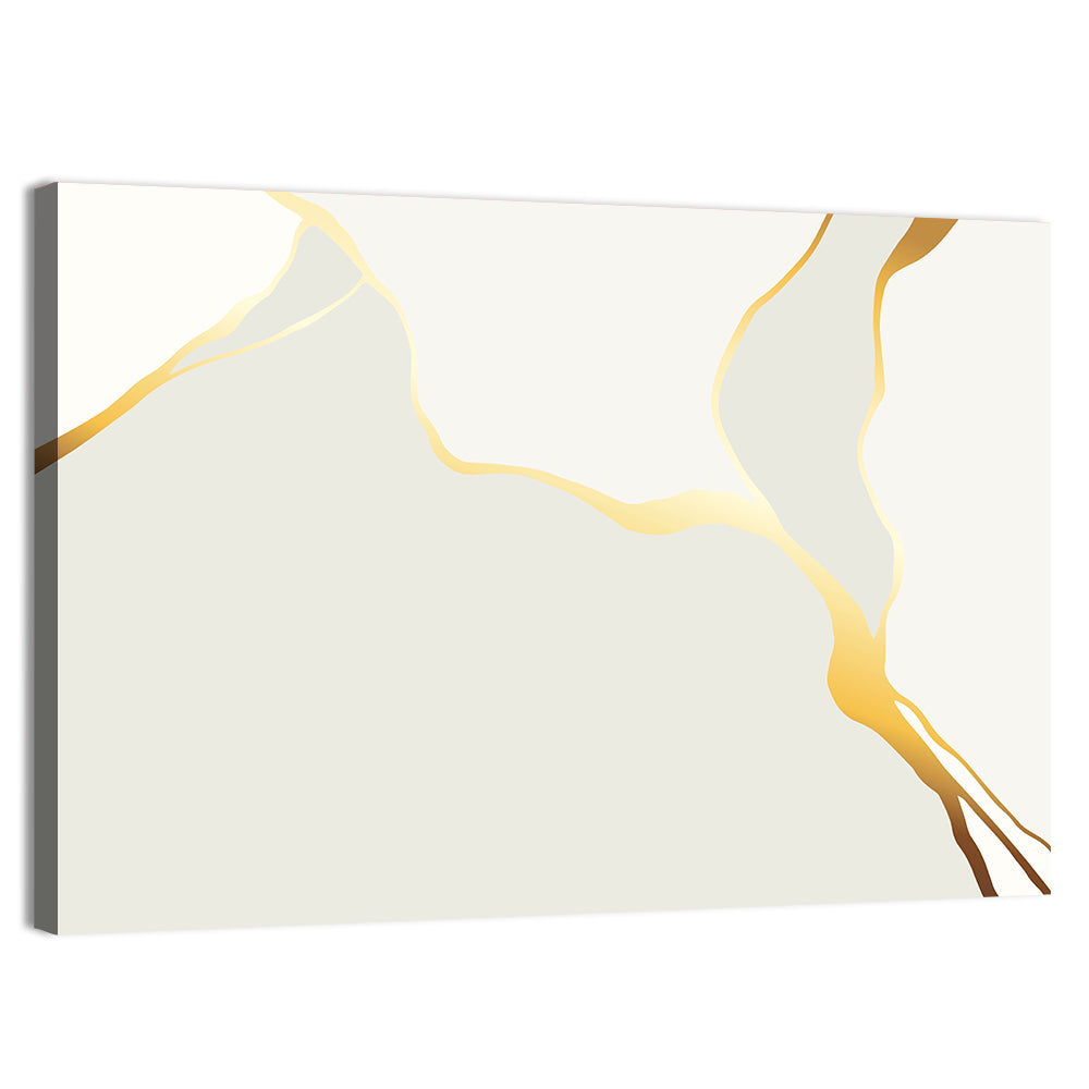 Golden Kintsugi Streams Wall Art
