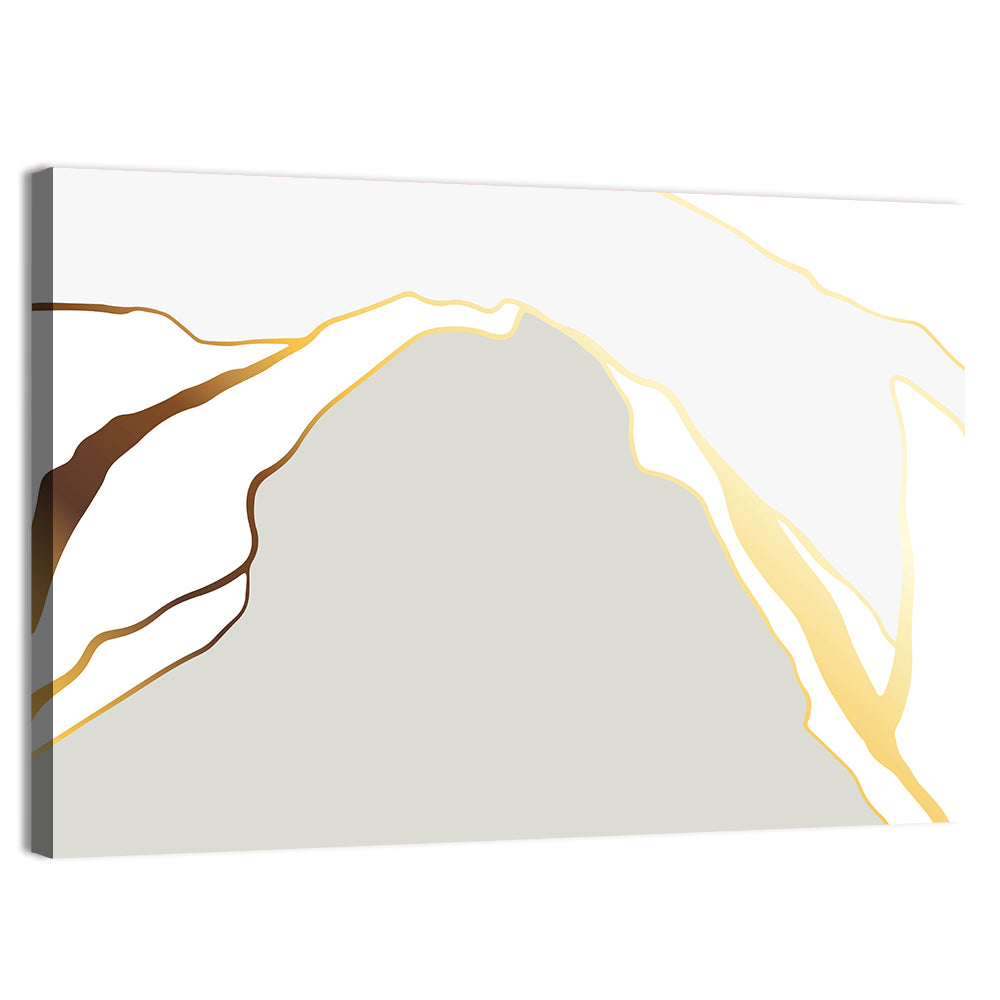 Golden Peak Abstract Wall Art
