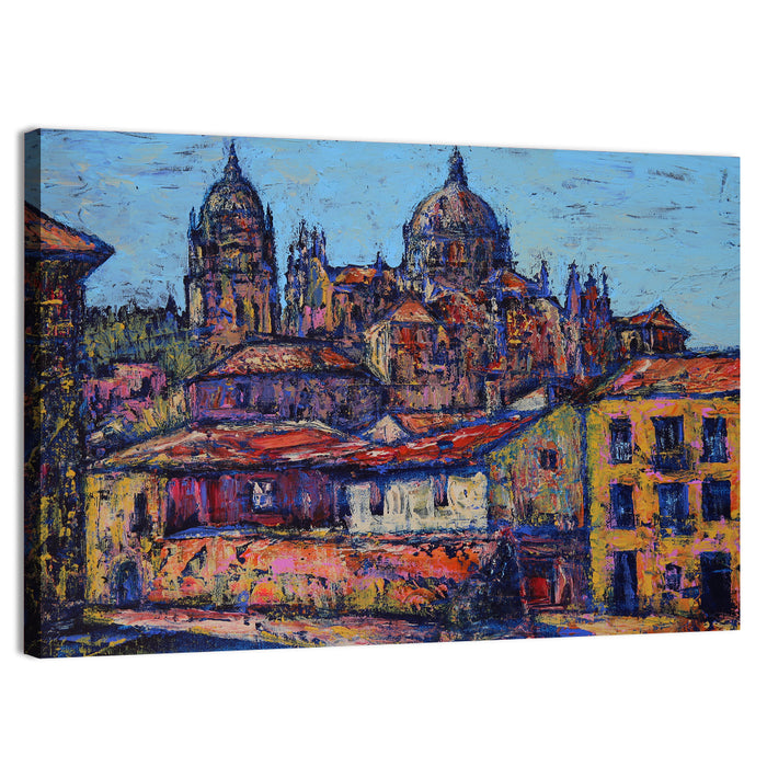 Salamanca Cathedral Rooftops Wall Art as a canvas print
